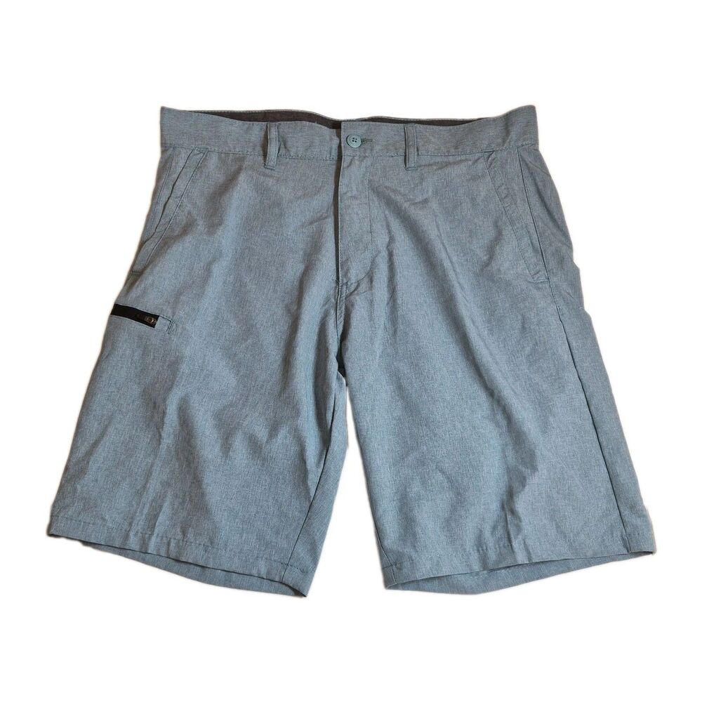 Burnside Men's Hybrid Walk/Board Shorts Size 34 Heather Aqua UV Protect Stretch